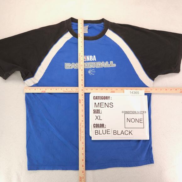 NBA Crew Neck Graphic Basketball T Shirt Mens Size Extra Large XL Blue Black - Picture 5 of 10